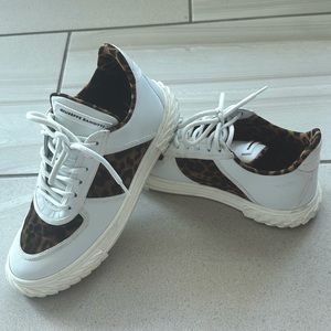 Giuseppe Zanotti Leopard Platform Sneakers White